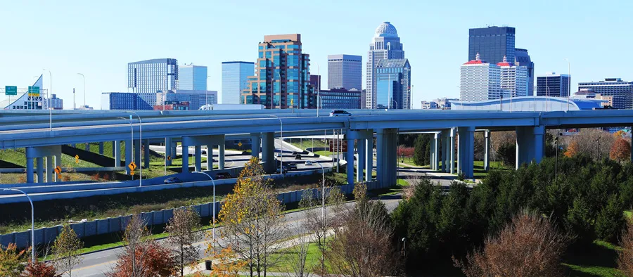 city skyline view of louisville ky