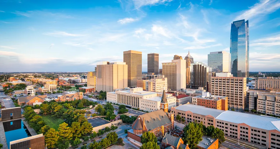 oklahoma city skyline summer day